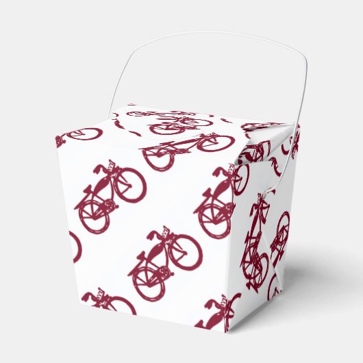 Alte rote Fahrräder bevorzugen Box Geschenkschachtel (Vorderseite)