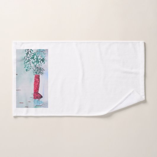 Alte rote Scheune in Schnee Handtuch (Handtuch)