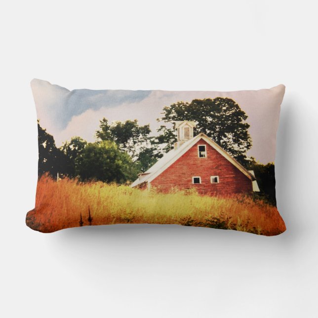 Alte rote Scheune Lendenkissen (Vorderseite)