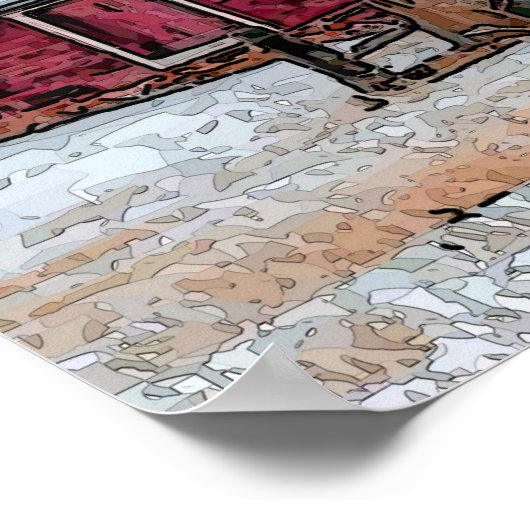 Alte rote Scheune Poster (Ecke)