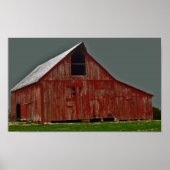 Alte rote Scheune Poster (Vorne)