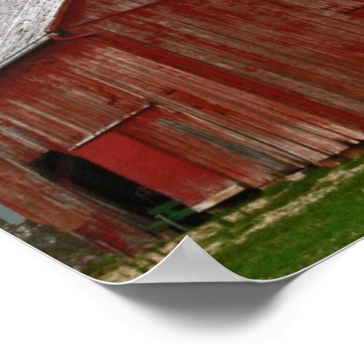 Alte rote Scheune Poster (Ecke)