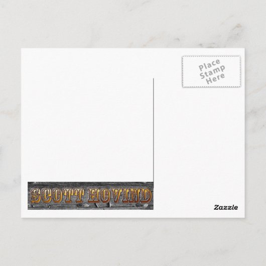 Alte rote Scheune Postkarte (Rückseite)