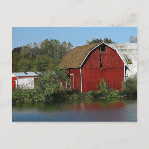 Alte rote Scheune Postkarte