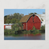 Alte rote Scheune Postkarte (Vorderseite)