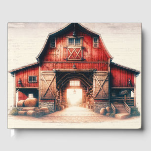Alte rote Scheune - Rustikale ländliche Hochzeit Gästebuch