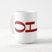 Alte rote Ziegel Kaffeetasse (Vorderseite Links)