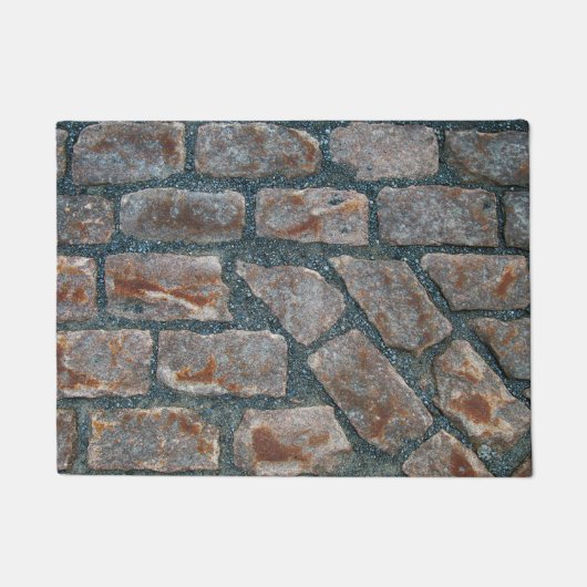 Alte Rote Ziegelbahn in der Altstadt von Montreal Fußmatte (Vorderseite)