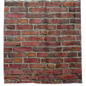 Alte rote Ziegelmauer Duschvorhang (Vorderseite)
