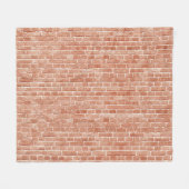 Alte, rote Ziegelmauer. Fleecedecke (Vorderseite (Horizontal))