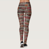Alte rote Ziegelmauer Leggings (Rückseite)