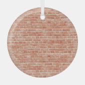 Alte, rote Ziegelmauer. Ornament Aus Glas (Vorderseite)