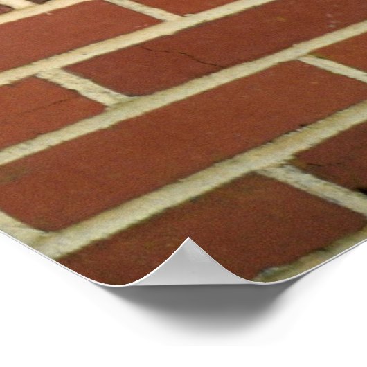 Alte rote Ziegelmauer Poster (Ecke)