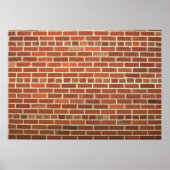 Alte rote Ziegelmauer Poster (Vorne)