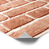 Alte, rote Ziegelmauer. Poster (Ecke)