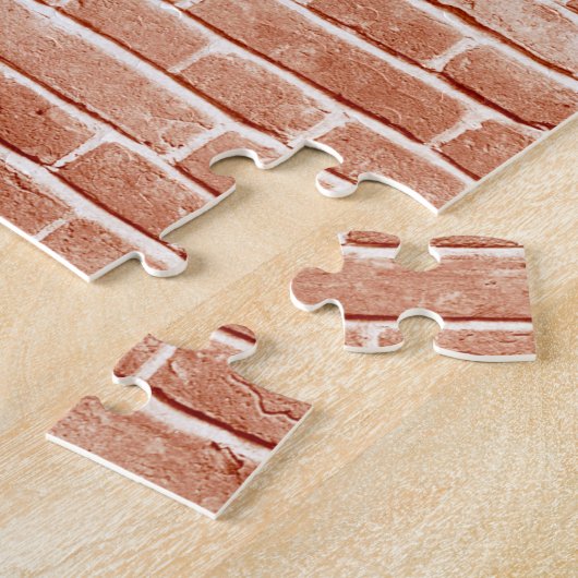 Alte, rote Ziegelmauer. Puzzle (Seite)