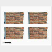 Alte rote Ziegelwand Textur Rechteckiger Aufkleber (Blatt)