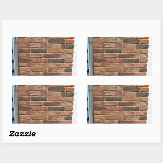 Alte rote Ziegelwand Textur Rechteckiger Aufkleber (Blatt)