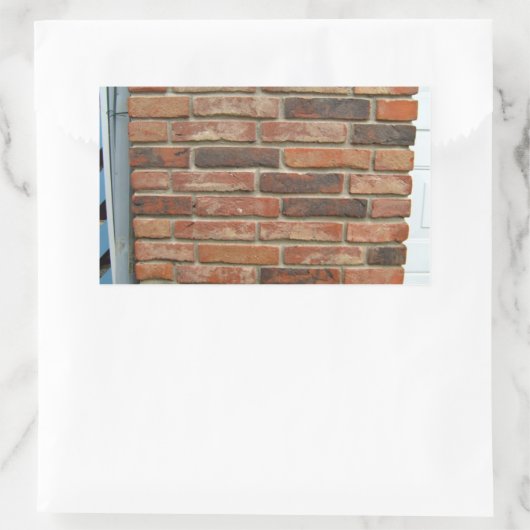 Alte rote Ziegelwand Textur Rechteckiger Aufkleber (Tasche)