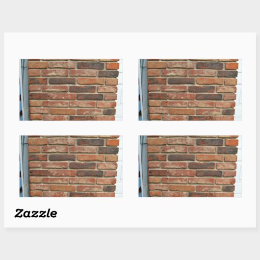 Alte rote Ziegelwand Textur Rechteckiger Aufkleber (Blatt)