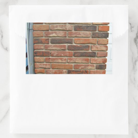 Alte rote Ziegelwand Textur Rechteckiger Aufkleber (Tasche)
