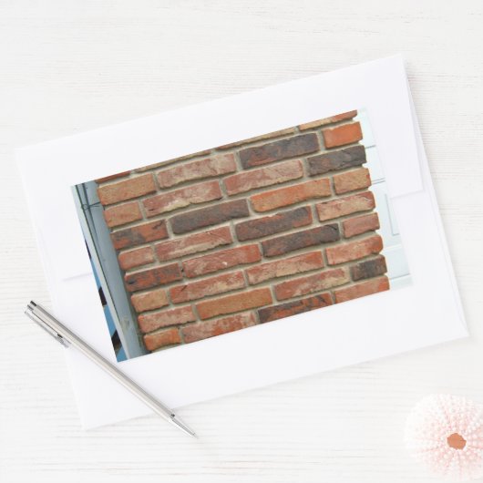 Alte rote Ziegelwand Textur Rechteckiger Aufkleber (Umschlag)