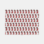 Alte rote Zugmaschine zeichnend Fleecedecke (Vorderseite (Horizontal))