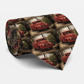 Alte rotes Feuer-LKW-Krawatte Krawatte (Gerollt)