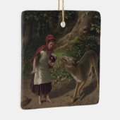 Alte Rotkäppchen-Märchenkunst Keramikornament (Rechts)