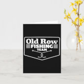Alte Row Fishing Team Funny für Männer Frauen Karte (Gelbe Blume)