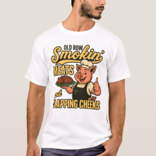 Alte Row Smokin Fleisch und Klatschen Wangen T-Shirt