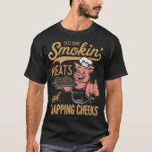 Alte Row Smokin'Fleisch und Klatschen Wangen lusti T-Shirt (Vorderseite)