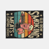 Alte Rows Smokin Fleisch und Klatschen Wangen Funn Fleecedecke (Vorderseite (Horizontal))