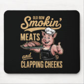 Alte Rows Smokin Fleisch und Klatschen Wangen Funn Mousepad (Vorne)