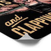 Alte Rows Smokin Fleisch und Klatschen Wangen Funn Poster (Ecke)
