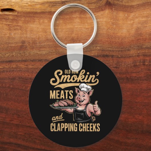 Alte Rows Smokin Fleisch und Klatschen Wangen Funn Schlüsselanhänger (Vorderseite)