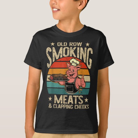 Alte Rows Smokin Fleisch und Klatschen Wangen Funn T-Shirt (Vorderseite)