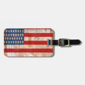Alte Ruhestars Streifen bedrückte amerikanische Fl Gepäckanhänger (Vorderseite horizontal)