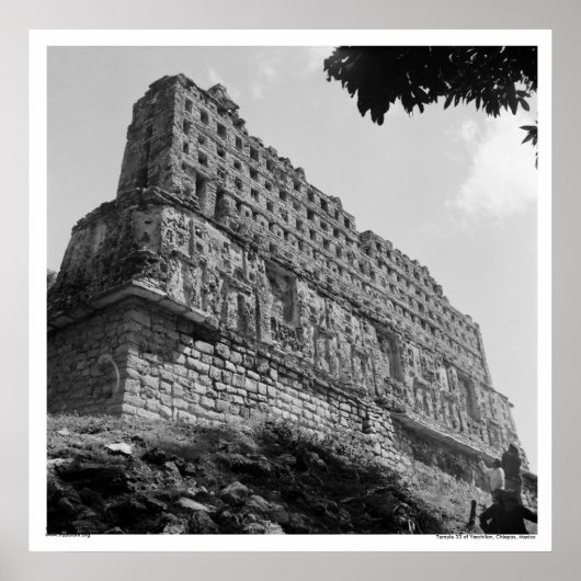 Alte Ruinen: Tempel 33 von Yaxchilan Poster (Vorne)