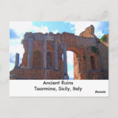 Alte Ruins Taormina, Sizilien Postkarte (Rückseite)