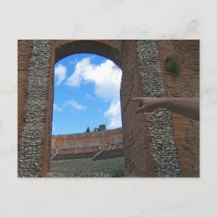 Alte Ruins Taormina, Sizilien Postkarte