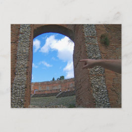 Alte Ruins Taormina, Sizilien Postkarte