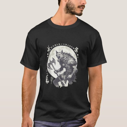 Alte Runen Wikinger Alpha Werwolf Krieger Tank T (Vorderseite)