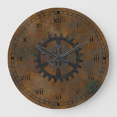 Alte Rustenuhr Große Wanduhr (Vorderseite)