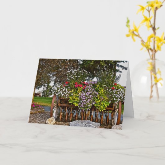 ALTE, RUSTIERTE LANDWIRTSCHAFTSPFLANZE MIT BLUME KARTE (Gelbe Blume)