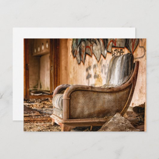 Alte Rustikale antike Stube Postkarte (Vorne/Hinten)
