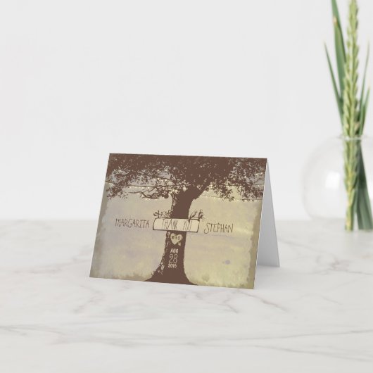 alte rustikale Baum niedliche Saitenleuchten danke (Vorderseite)