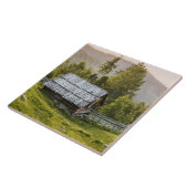 Alte Rustikale Berghütte im Sommer Fliese (Seite)