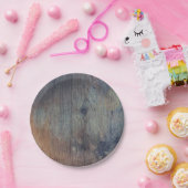 Alte Rustikale Holzhütte Hochzeit Pappteller (Party)