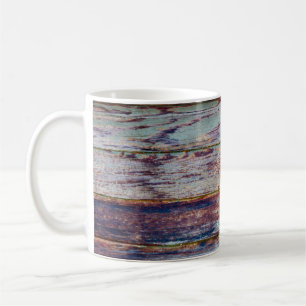 Alte, rustikale Holzwand eines verlassenen Gebäude Kaffeetasse